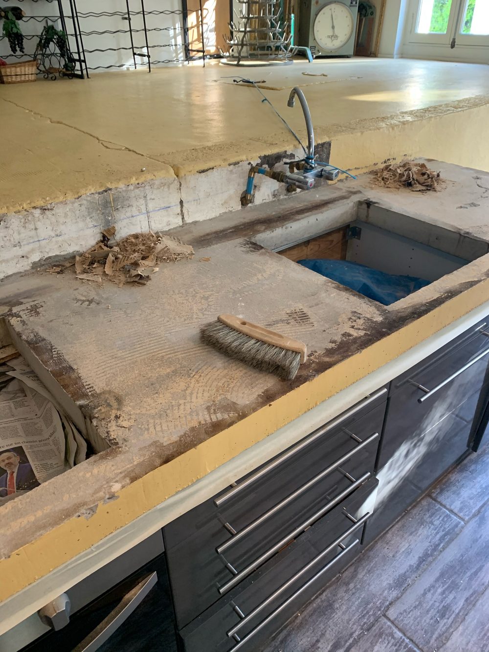 Préparation béton ciré