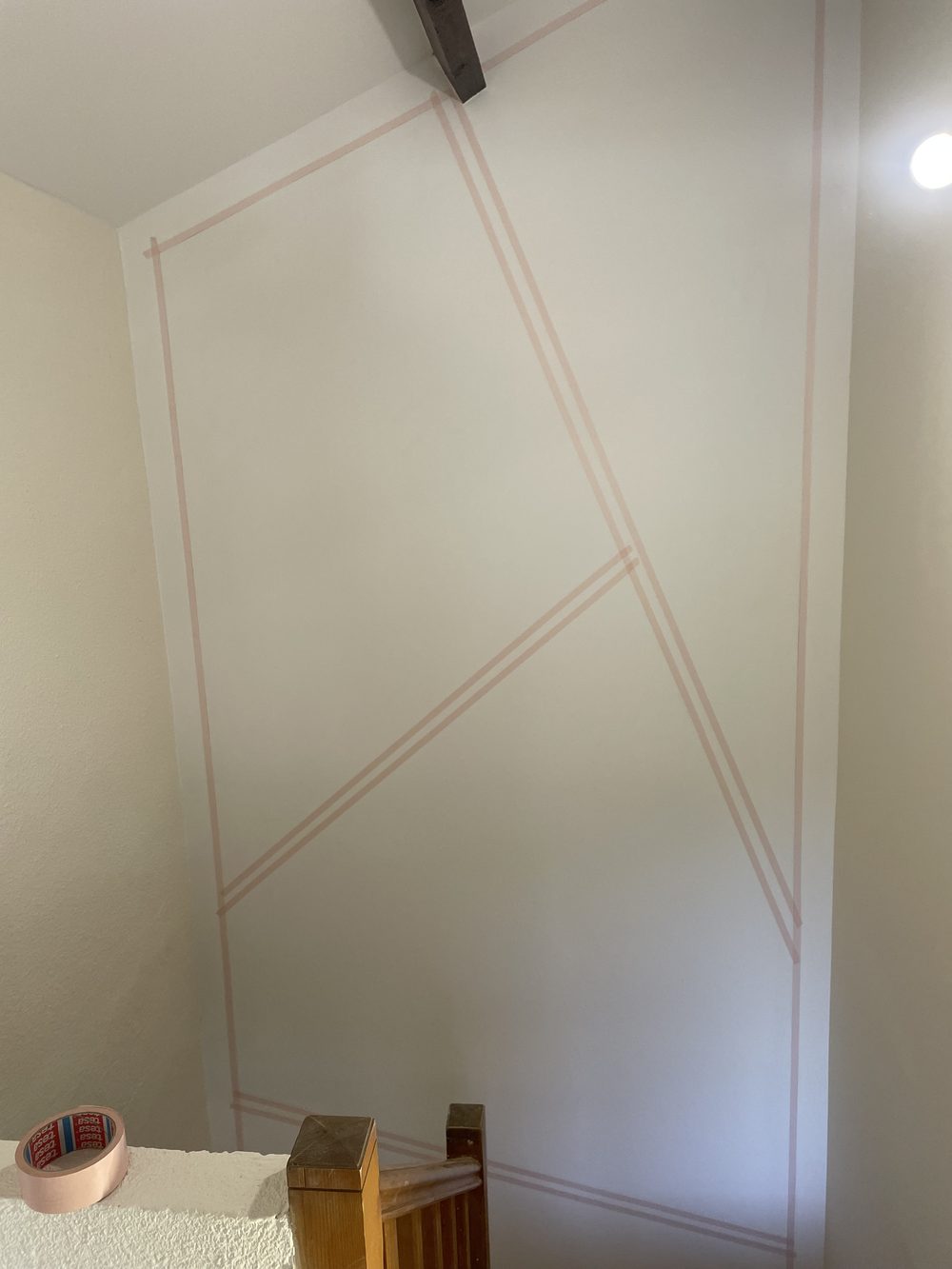 Préparation peinture formes géométrique